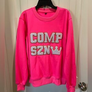 Pink COMP SZN Sweatshirt with Embroidered Letters